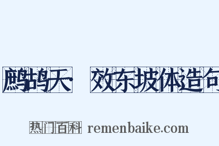 鹧鸪天·效东坡体造句是什么意思的图片